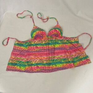 Arizona Jean Co Multi Color Bikini Top Size S